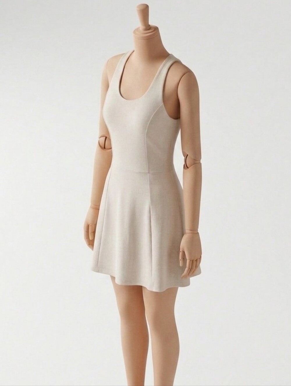 NWT Rhone Racerback Dress w Built In Shorts Ivory Cream Athletic Mini Dress